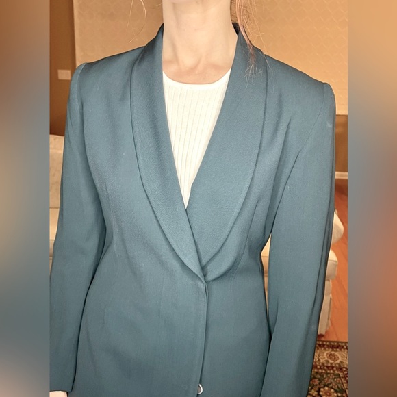 Ann Freedberg Forest Green Double Breasted Jacket Size 6 - Picture 5 of 8